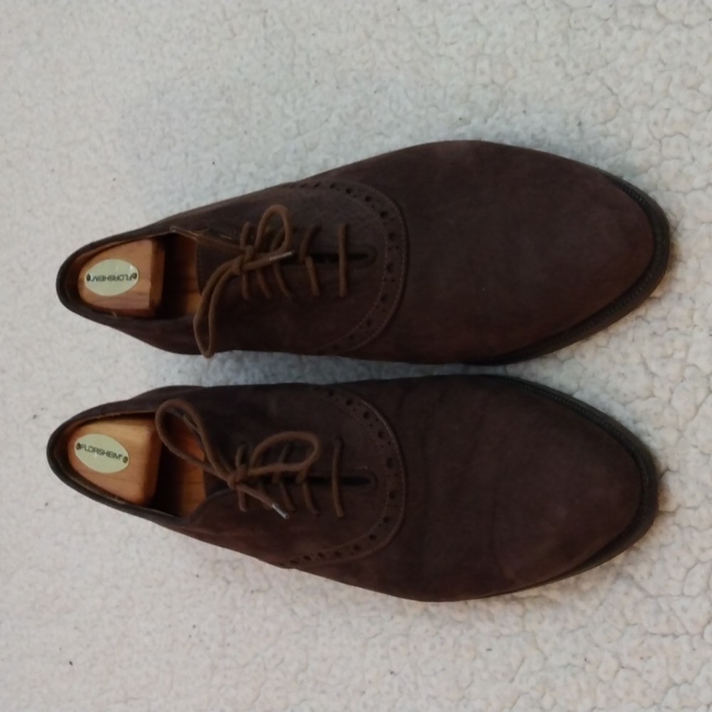 Fratelli Rossetti Brown Suede Oxford Shoes (Made in Italy) EU 44 = US 10